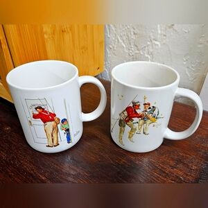 2 piece set of Norman Rockwell Mugs